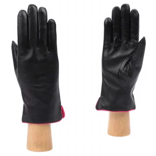 Перчатки женские FABRETTI, GSF3-21 черный/розовый (размер 7)