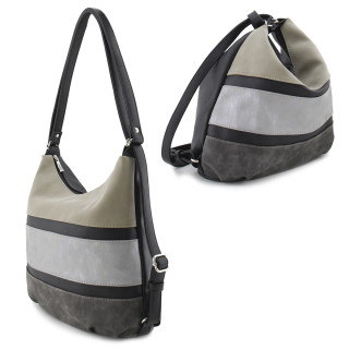 Сумка-рюкзак Olivi, 976 черный/серый/беж